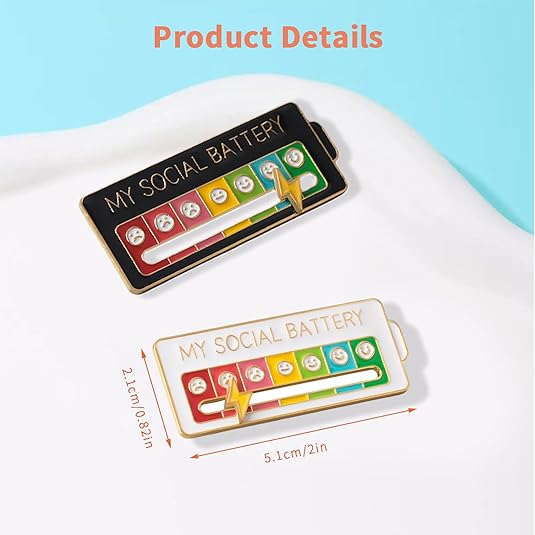 My Social Battery Pin