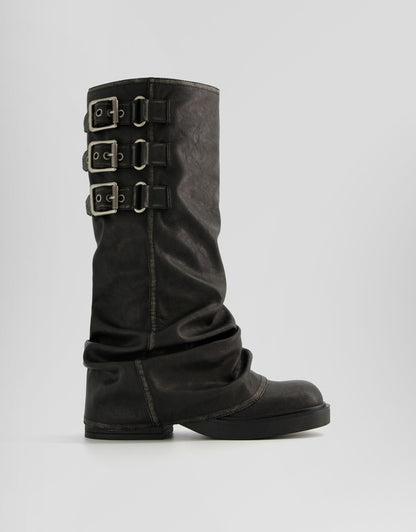 Slouchy Strap Boots