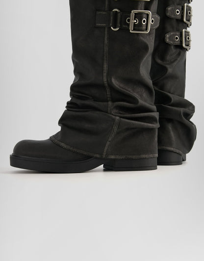 Slouchy Strap Boots